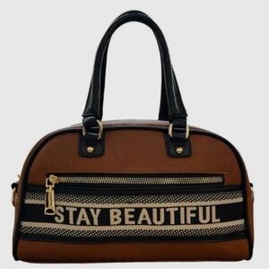 Brown and Black Handbag